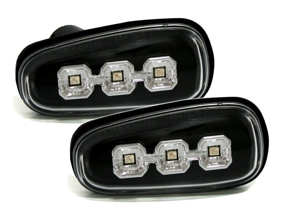2x LED Seitenblinker Blinker Set Schwarz für Opel Astra G / Zafira A