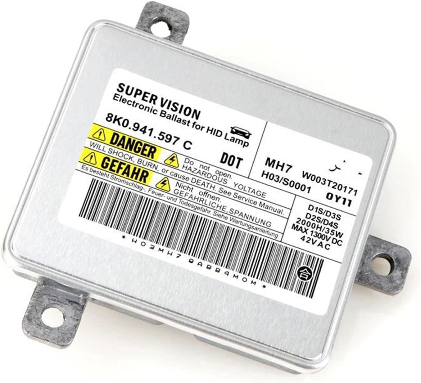 Steuergerät Vorschaltgerät Xenon Scheinwerfer 8K0941597C für VW Polo 6R Eos Jetta IV T5 Passat B7 Phaeton Sharan 7N Tiguan 5N Touareg 7P Touran 1T3