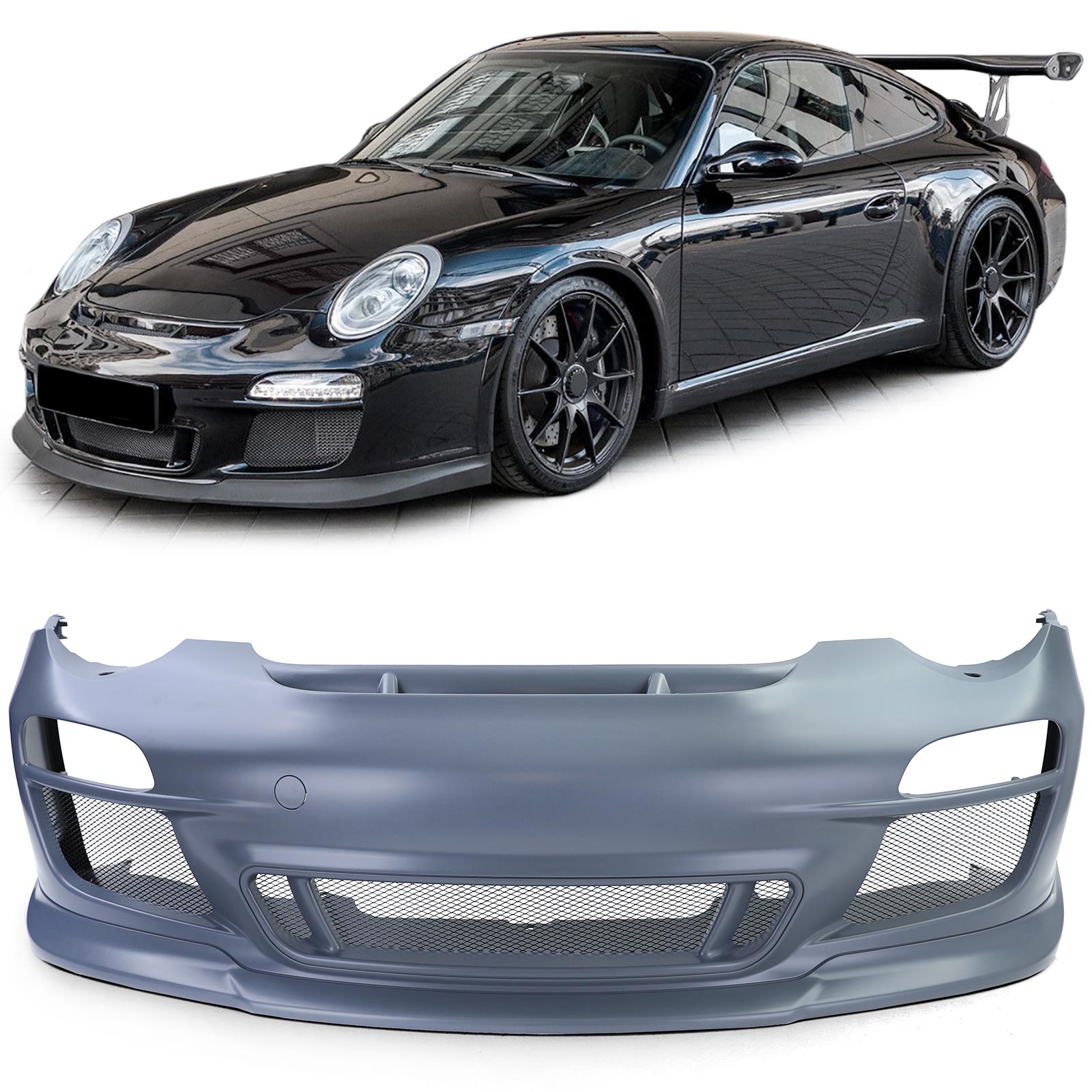 Front Stoßstange Sport Optik mit Spoiler Lippe für Porsche 911 997.2 ab 2008-2012