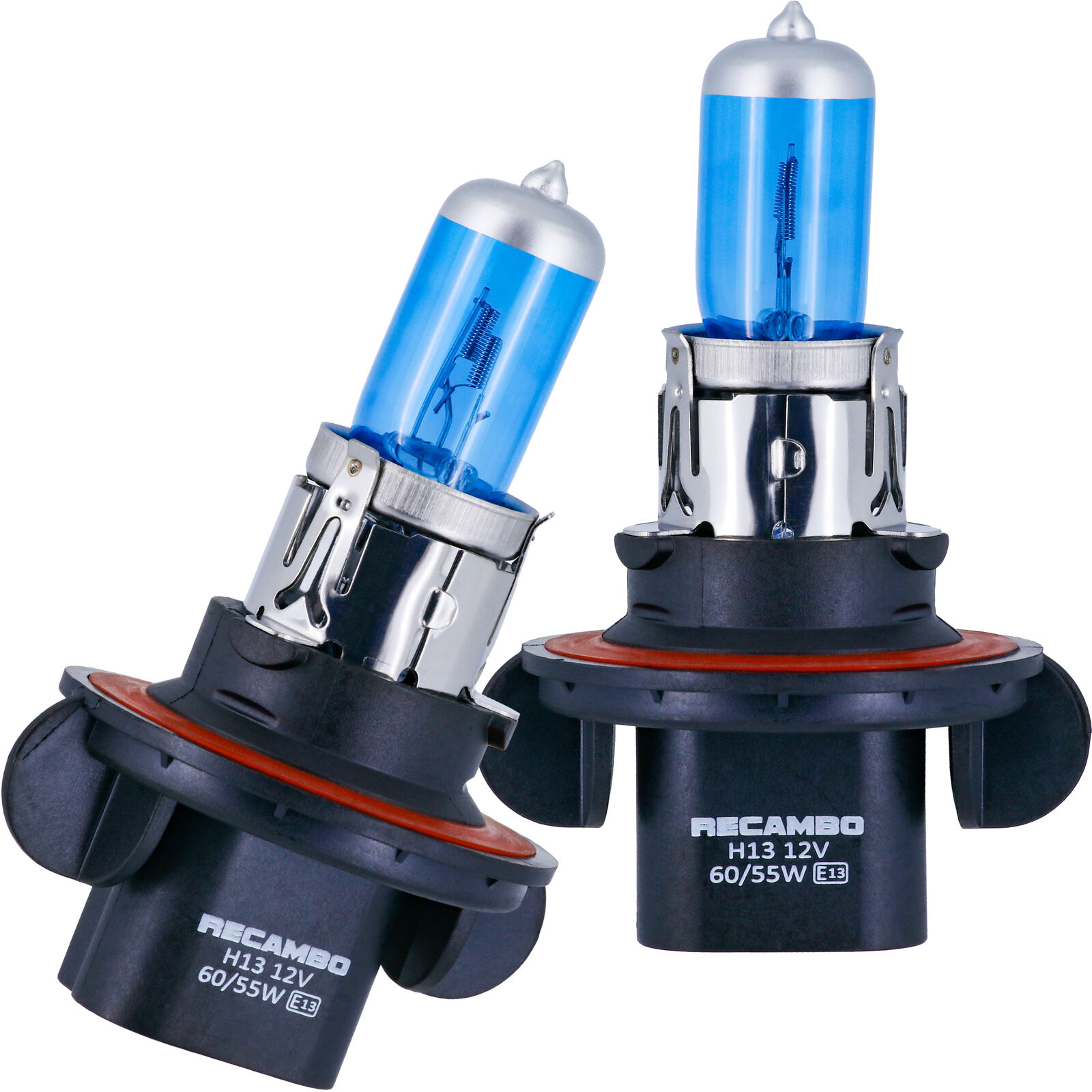 2x H13 / 60 / 55W Xenon Look Super White Birnen Lampen Blaues Glas E-Prüfzeichen