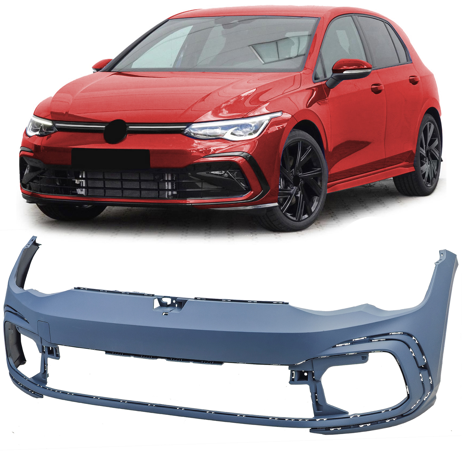 Sport Front Stoßstange vorgrundiert 5HG807221B für VW Golf 8 VIII GTI GTD R-Line 2019-2024