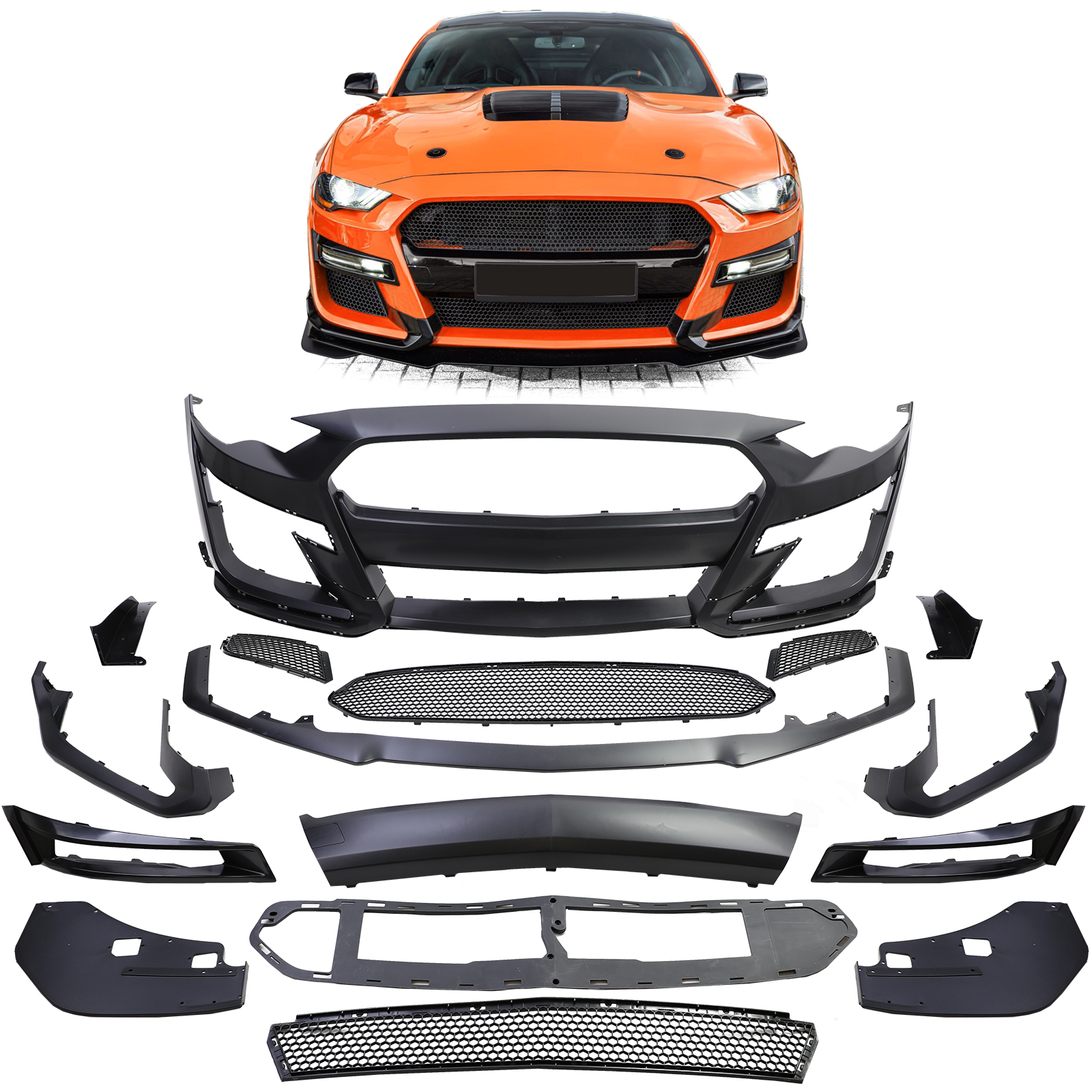 Front Performance Stoßstange GT500 Look für Ford Mustang VI Coupe Cabrio 2018-2023