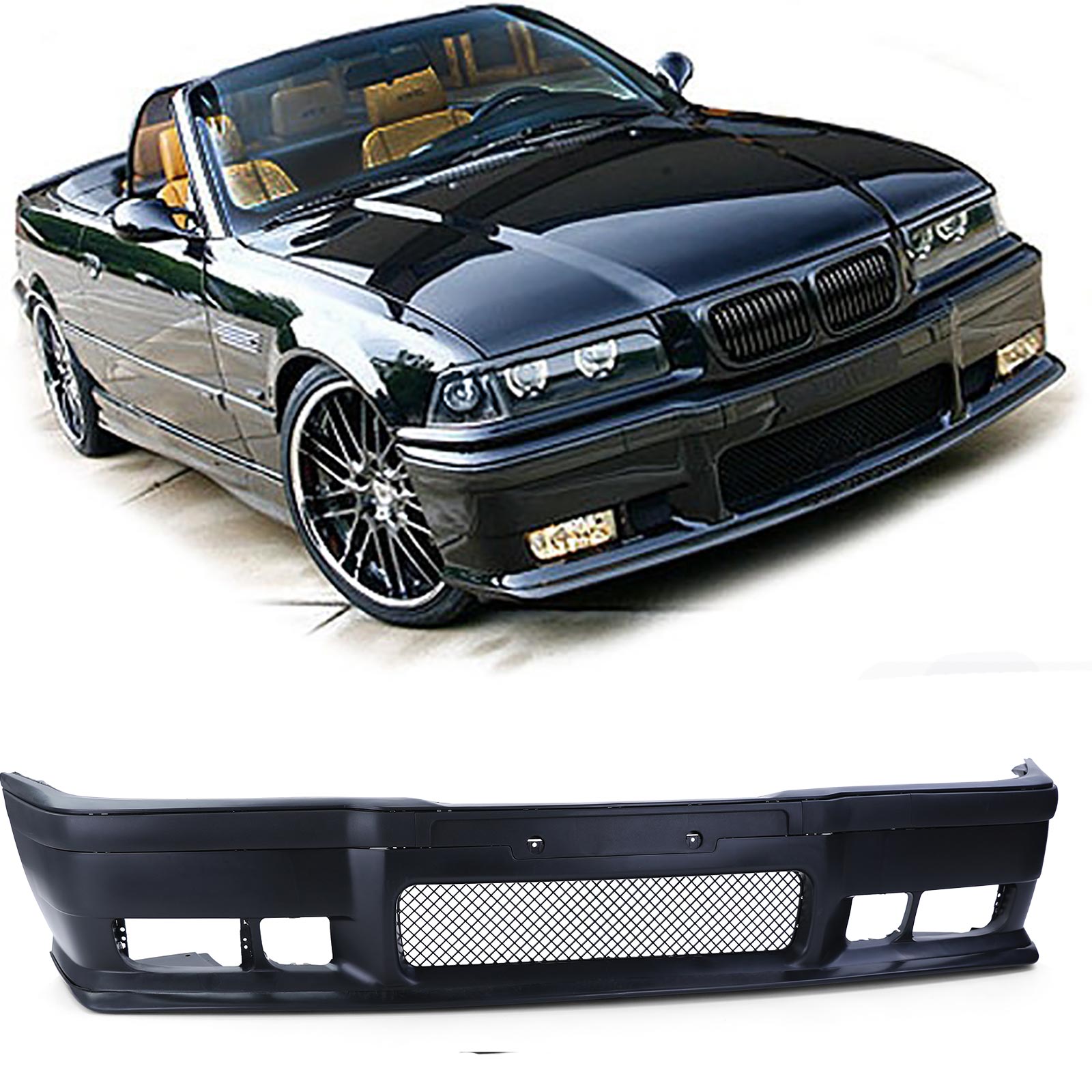 Sport Front Stoßstange mit Spoilerlippe Frontspoiler und ABE für BMW 3er E36 1990-1999