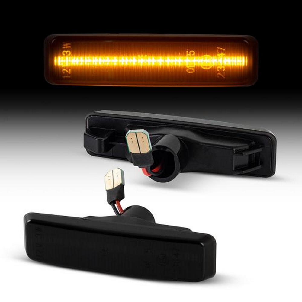 2x LED Seitenblinker Blinker Schwarz Smoke SET für BMW 5er E39 ab 1995-2004