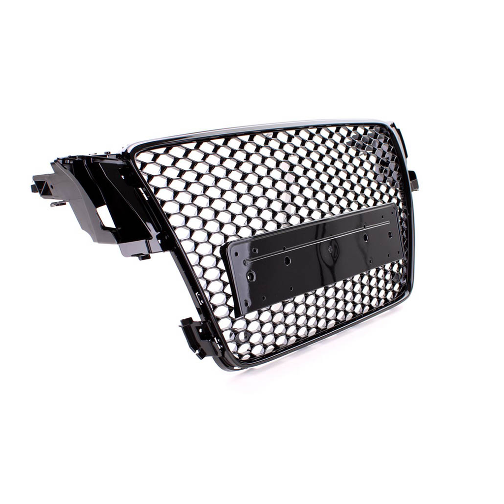 Kühlergrill Sportgrill Wabengrill Grill Schwarz Glanz PDC Halter für Audi A5 8T ab 2007-2011