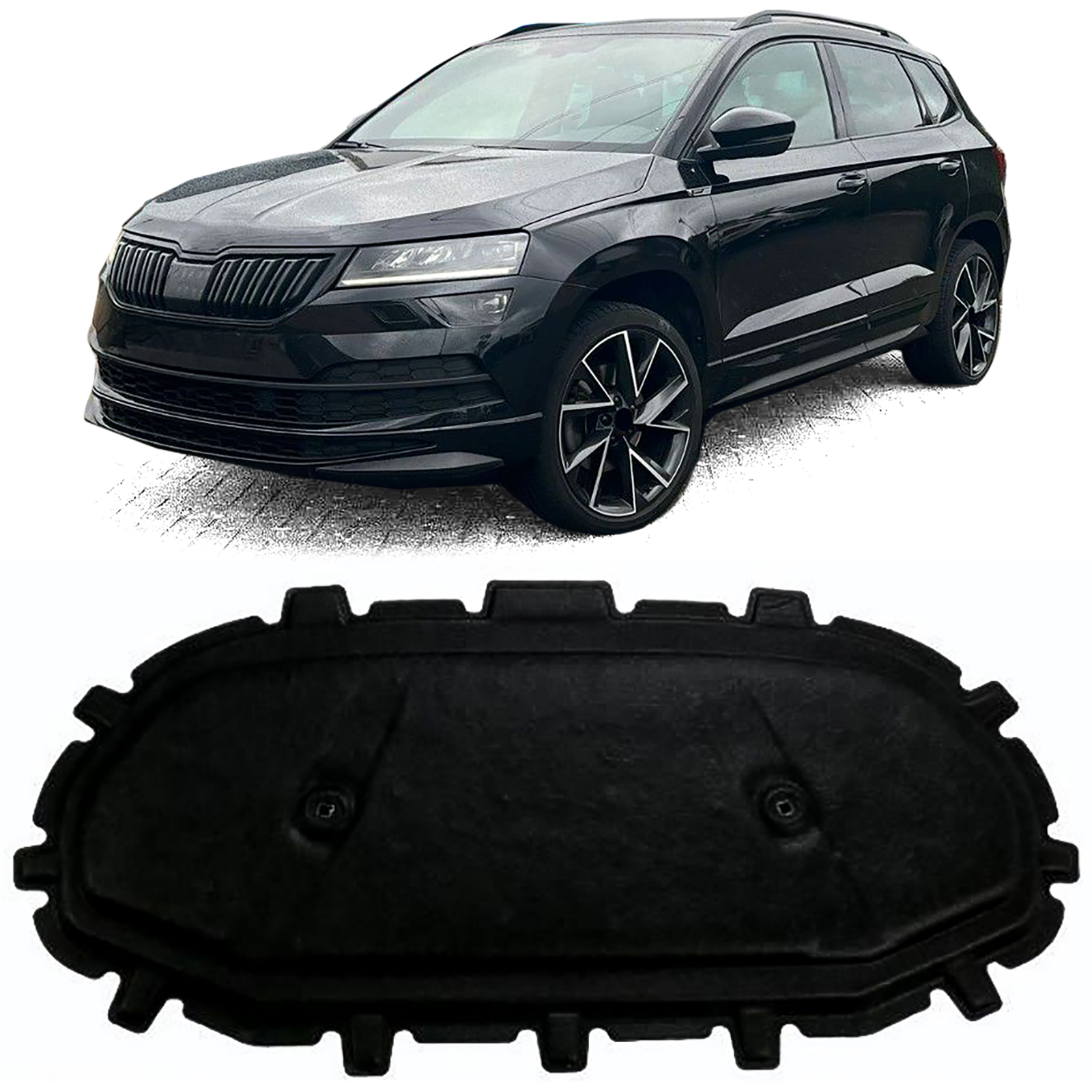 Motordämmmatte Dämmmatte Motorhaubendämmung Matte mit Alu Tape 57A863831 für Skoda Karoq ab 2017-