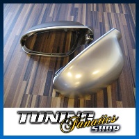 KOMPLETTE Gehäuse ALU Look Spiegel Spiegelkappen Außenspiegel SET für VW