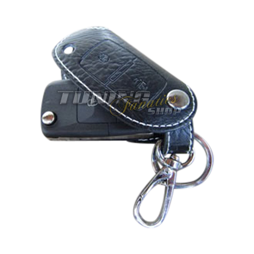 Schlüsseltasche Klappschlüssel Schlüssel Etui LEDER Weiss 2er für VW Seat Skoda