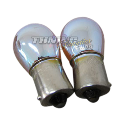 2x Chrom Silver Blinkerbirnen BAU15s Blinker Birnen Lampen Orange PY21W #3