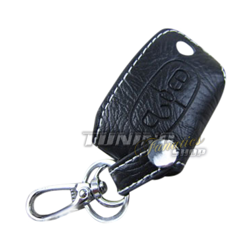 Schlüsseltasche Schlüsseletui Schlüssel Etui LEDER Weiss 2T für Peugeot Citroen
