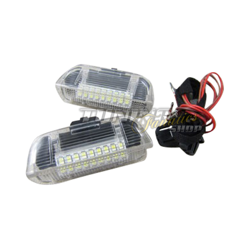 2x LED SMD Türbeleuchtung Innenraumbeleuchtung Weiß / Klar für VW Seat Skoda