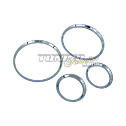 Chrom Chromringe Tacho Ringe Tachochromringe SET für Opel Corsa B