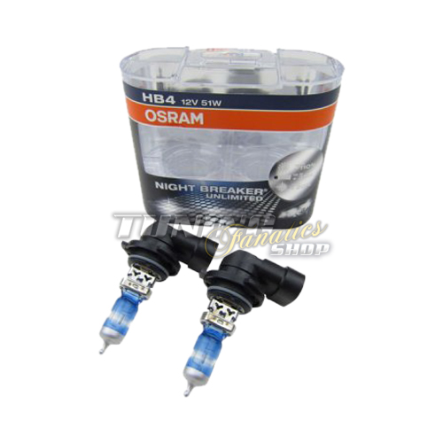 2x Original Osram HB4 NightBreaker UNLIMITED Plus +110% Birnen für ABBLENDLICHT