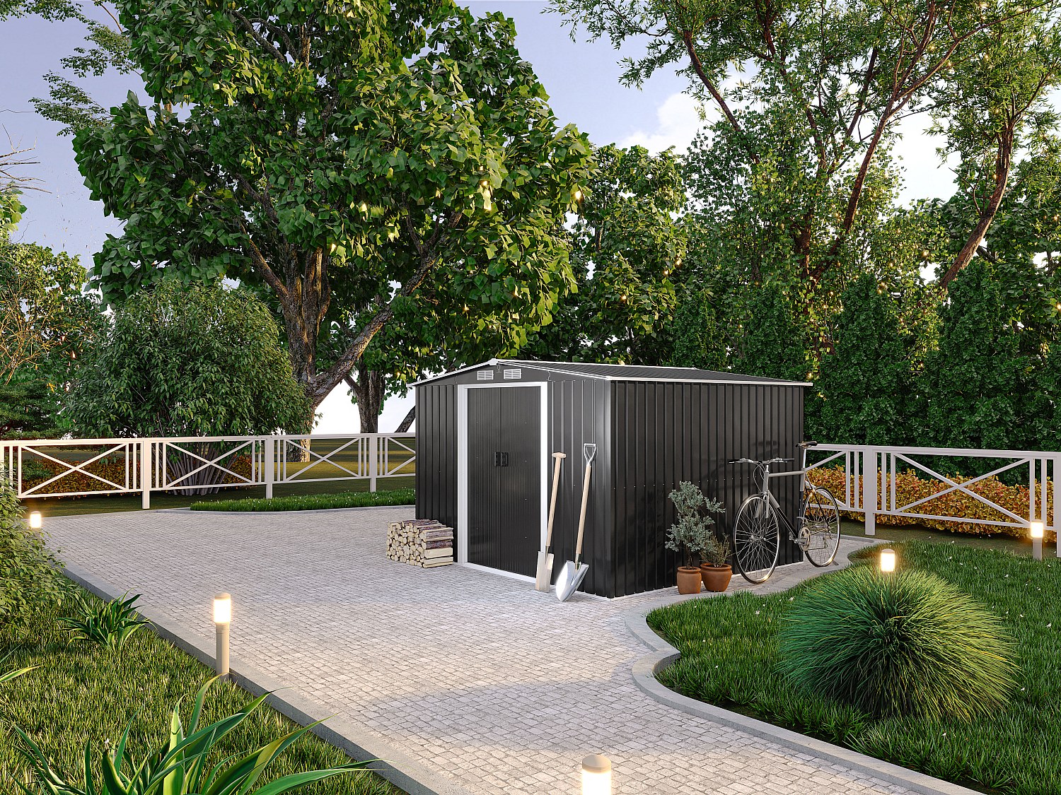 Gerätehaus Gartenhaus - Stahl - 7m² - MANSO