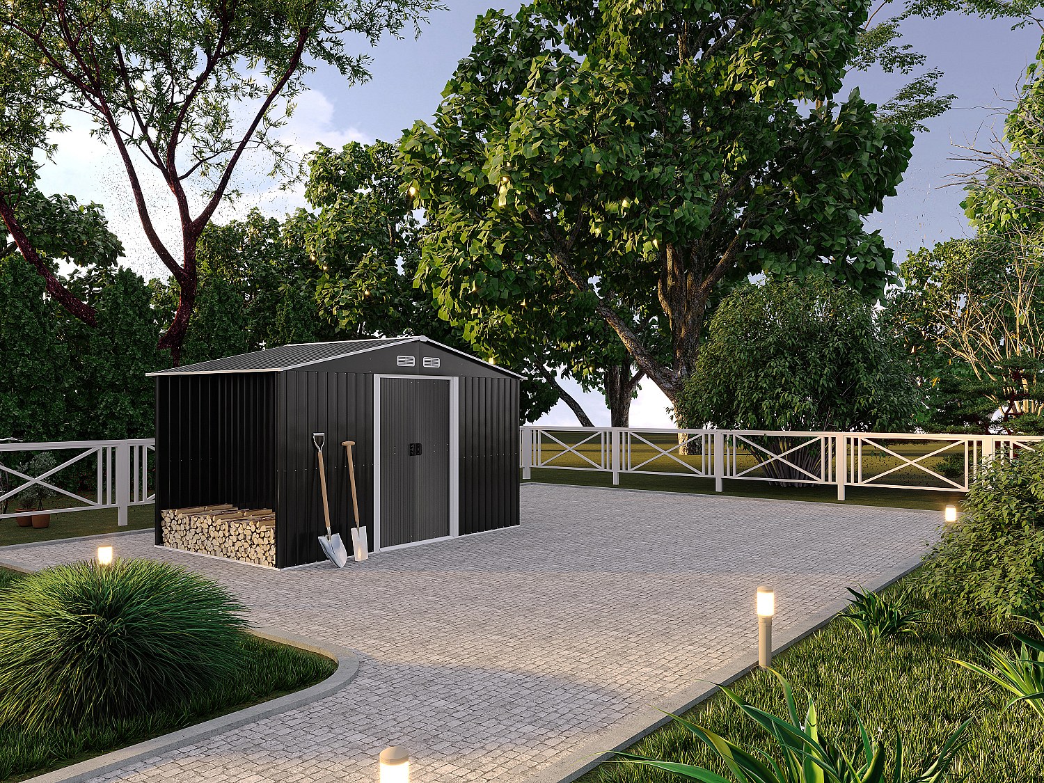 Gerätehaus Gartenhaus - 6 m² - Stahl - LERY