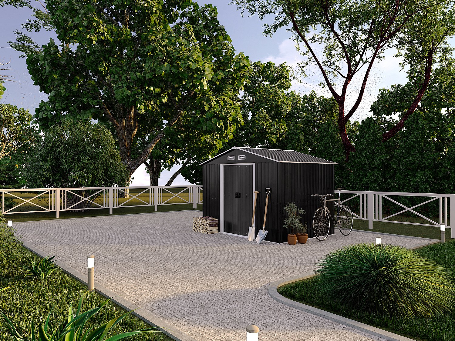 Gerätehaus Gartenhaus - Stahl - 5,2 m² - MANSO