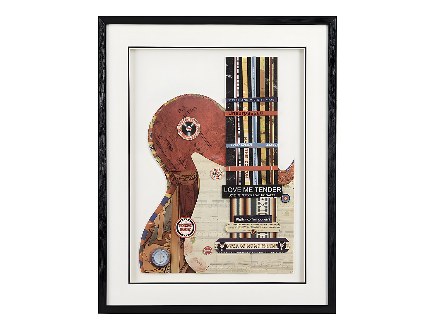 Bild Collage 3D-Effekt mit schwarzem Rahmen - 50 x 70 cm - Mehrfarbig - HERO