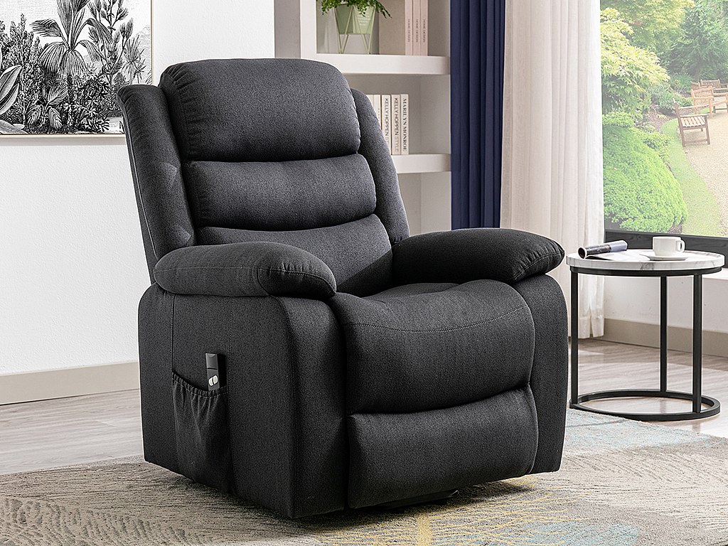 Relaxsessel Fernsehsessel - Stoff - Anthrazit - NADINE