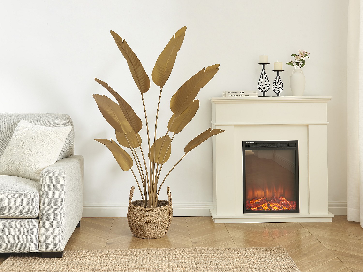 Kunstpflanze Bananenbaum mit Topf - 160 cm - Goldfarben - NENDAZ