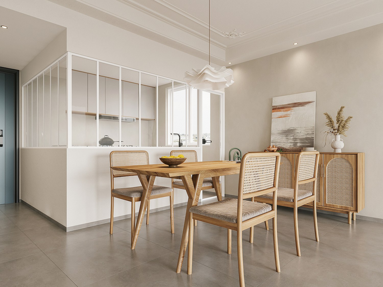 Glaswand Ecklösung - 210 x 210 x 105 cm - thermolackiertes Aluminium - Weiß - BAYVIEW