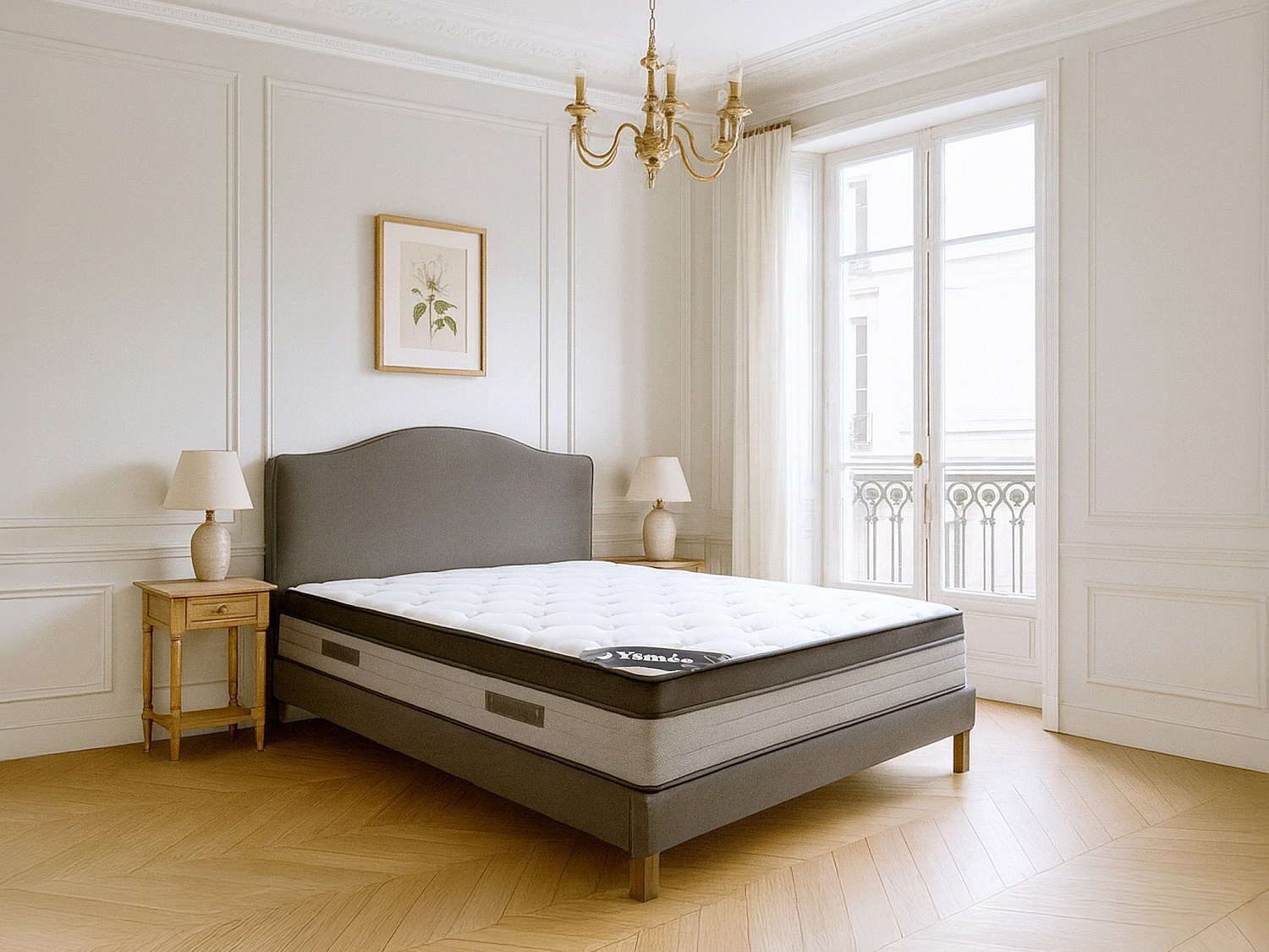 Matratze 160 x 200 cm, Hybridmatratze 7-Zonen-Taschenfederkern & Memory-Schaum, Höhe 30 cm - ILYROS von YSMÉE