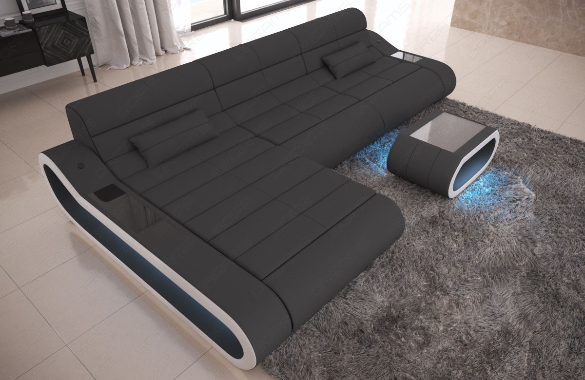 Stoffsofa Concept L-Form Lang