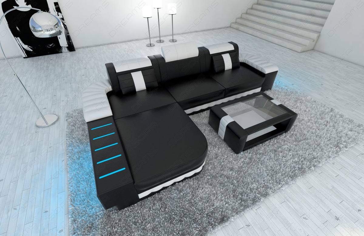 Designersofa Bellagio L-Form mit LED