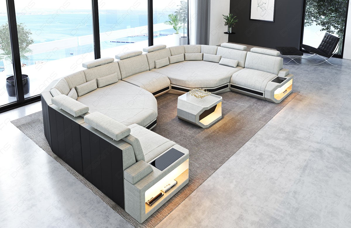 Stoff Wohnlandschaft Asti XXL – Komfort & Design