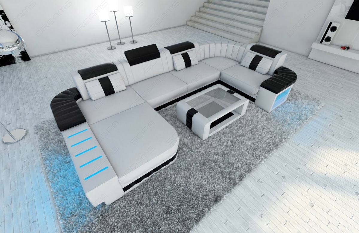 Mini Designer Wohnlandschaft Bellagio Led U-Form