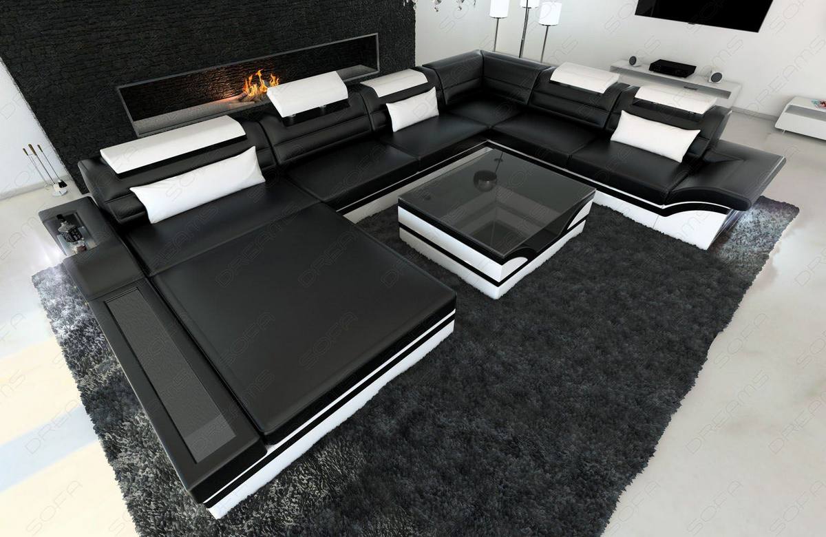 Designer Wohnlandschaft Mezzo XXL mit LED