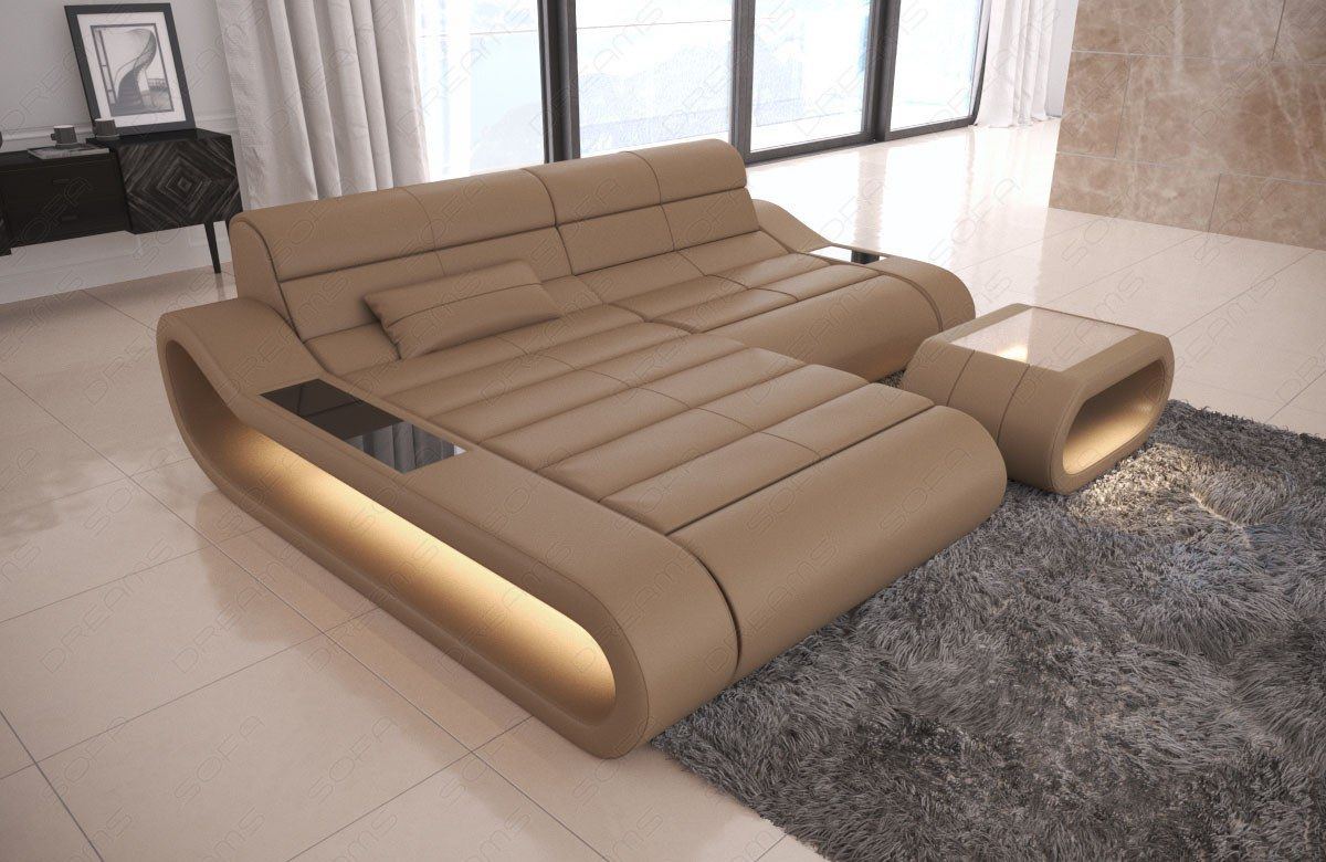 Ledercouch Concept L-Form – Kurz & Bequem