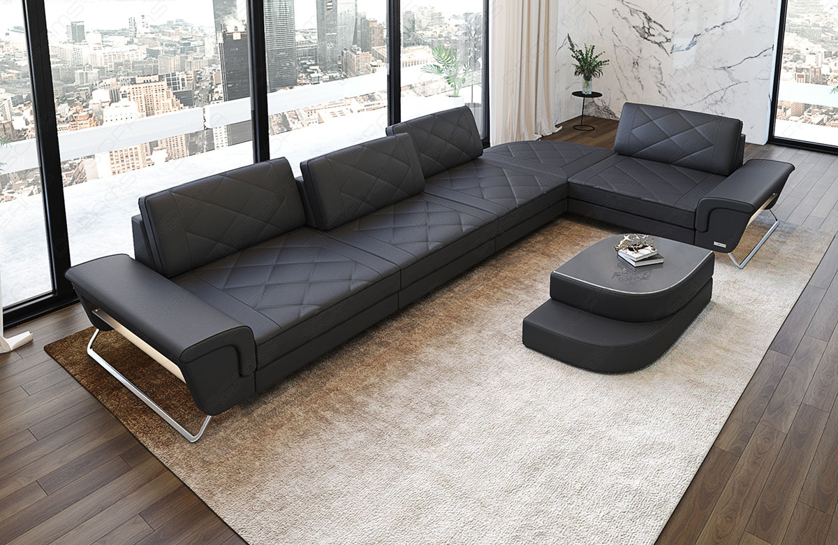 Ecksofa Rotello – Leder