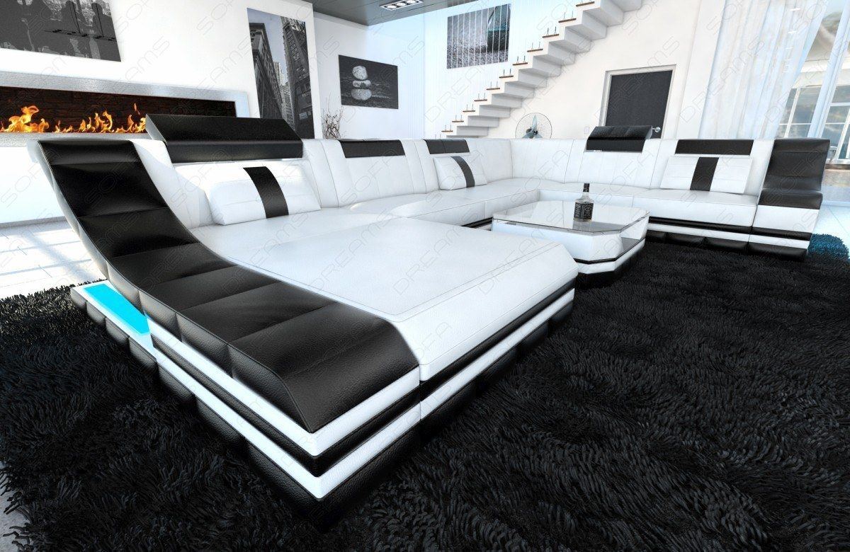 Design Wohnlandschaft Turino XL mit LED