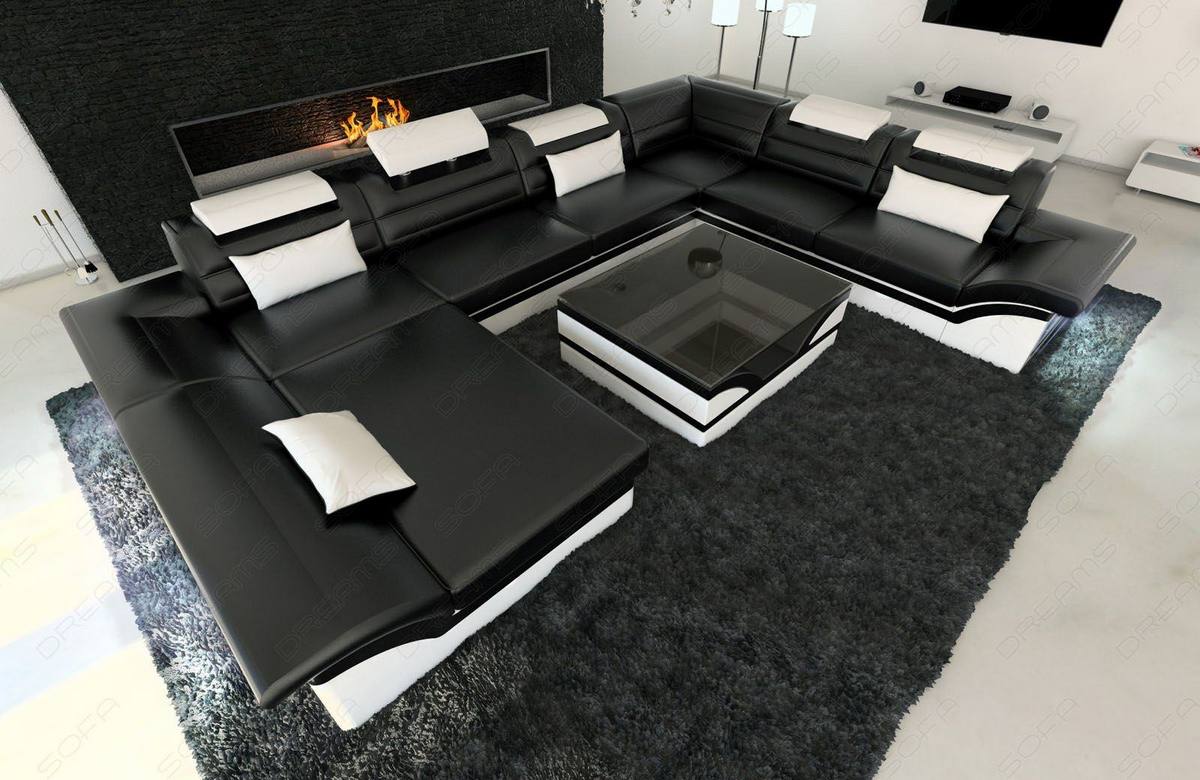 Wohnlandschaft Enzo XXL Ledersofa