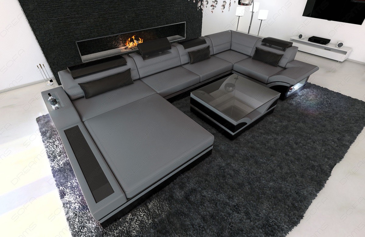 Luxus Wohnlandschaft Mezzo mit LED