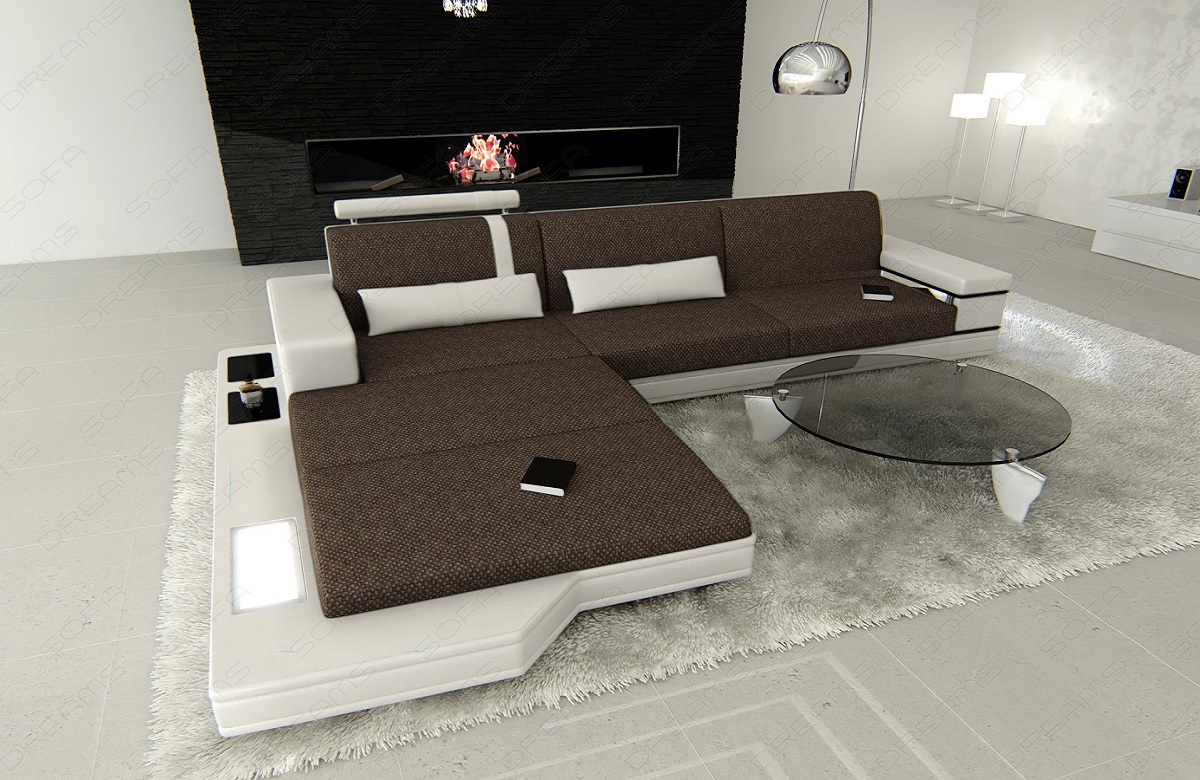 Stoffsofa Messana L-Form – Komfort & Design