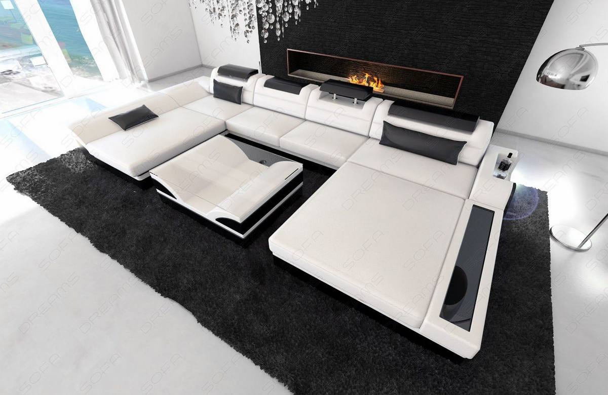 Mini Ledersofa Monza U-Form – Eleganz & Komfort