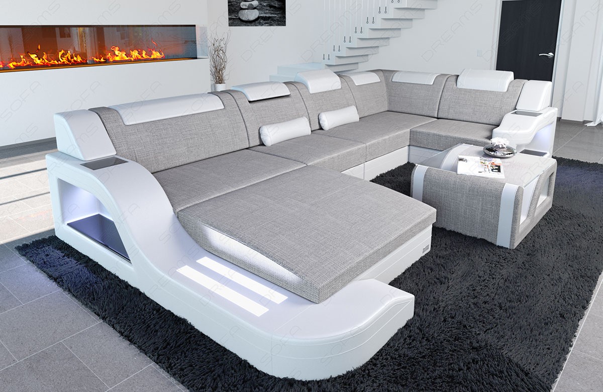 New Look Stoff-Wohnlandschaft Palermo LED