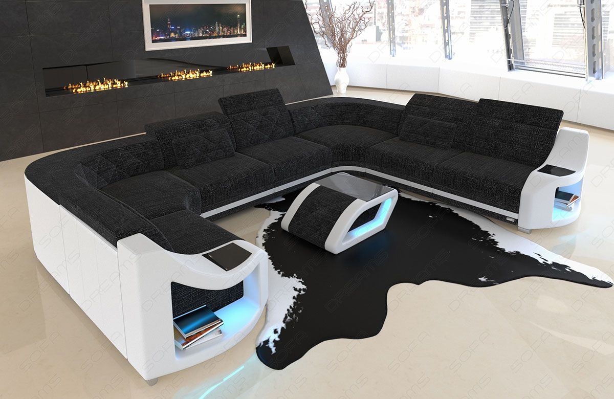 Stoff-Wohnlandschaft Genua Mini Design