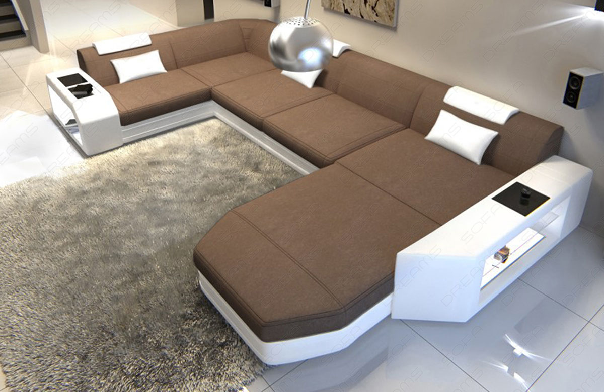 Stoff-Wohnlandschaft Presto mit LED