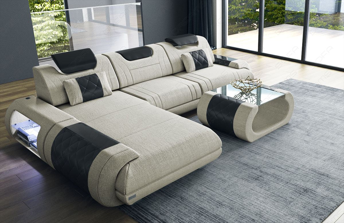 Stoffsofa Rimini L-Form – Modern und Bequem