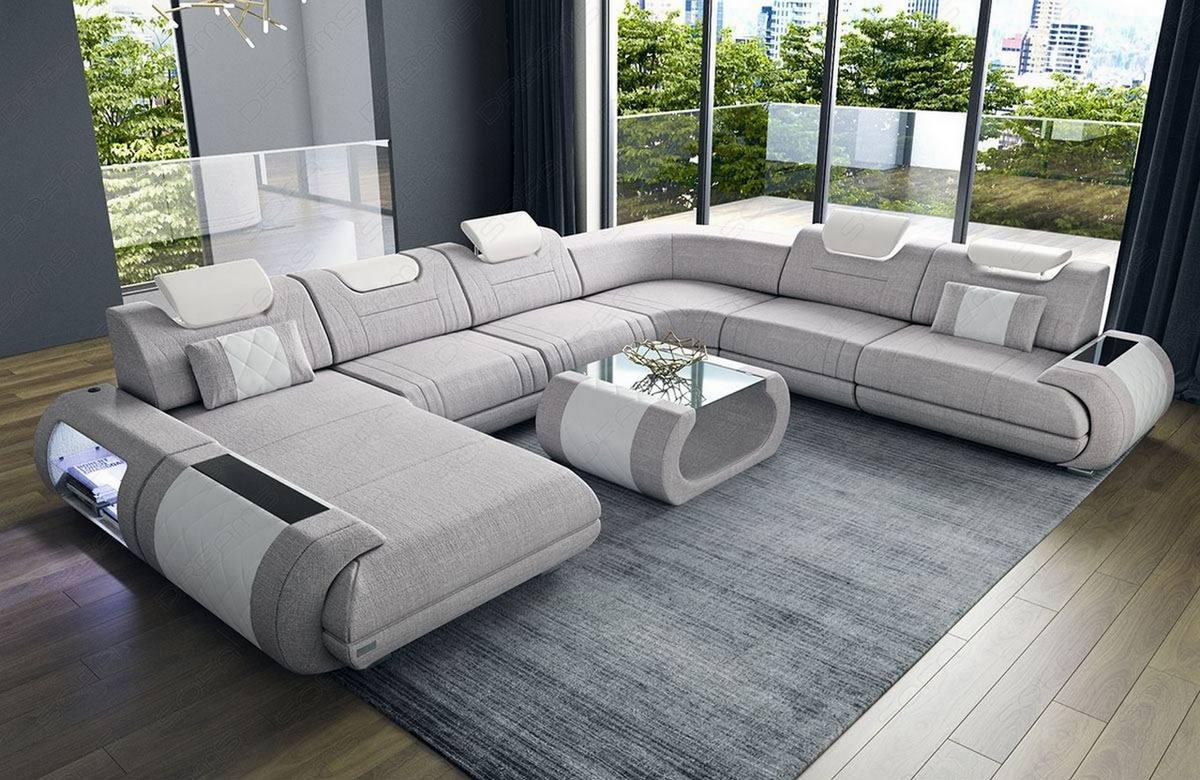 XXL Stoff Wohnlandschaft Rimini – Modern & Bequem