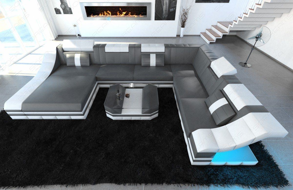 Mini Design Wohnlandschaft Turino XL mit LED