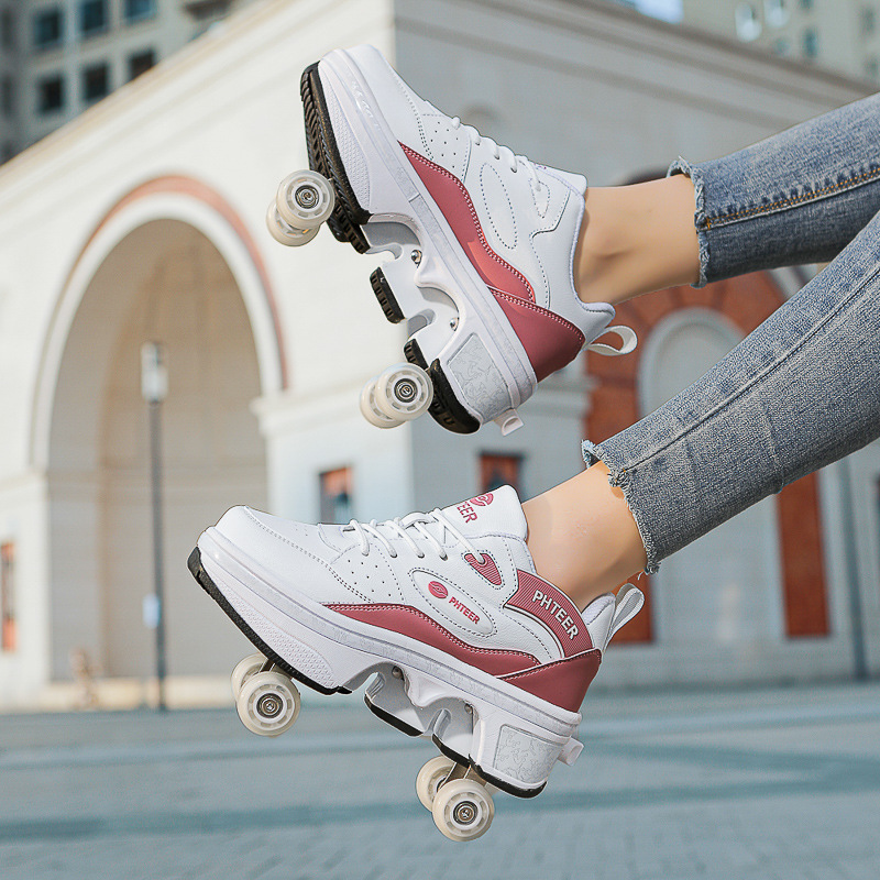 Deformed Four Wheeled Running Shoes That Can Walk And Skate Wheel Shoes New Roller Skates Roller Skates