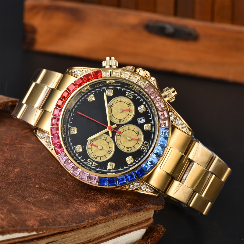 Man Watch Classic and Fashionable Men's Timing Quartz Watch in Business Style Stainless Steel with Rubber Belt Men's Watch