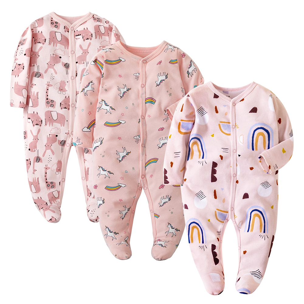 Mother & Kids Baby Onesie Cover Feet Crawl Clothes Newborn Onesie Cover Fart Clothes Spring And Autumn Pajamas Baby Clothes