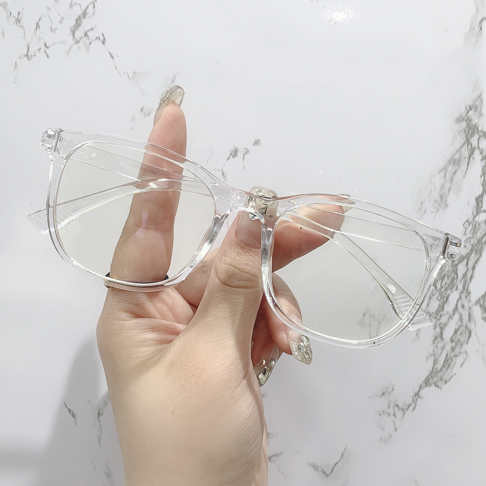 Transparente Computer Brille Rahmen Frauen Männer Anti Blau Licht Platz Brillen Blockieren Gläser Optische Spektakel Brillen Runde