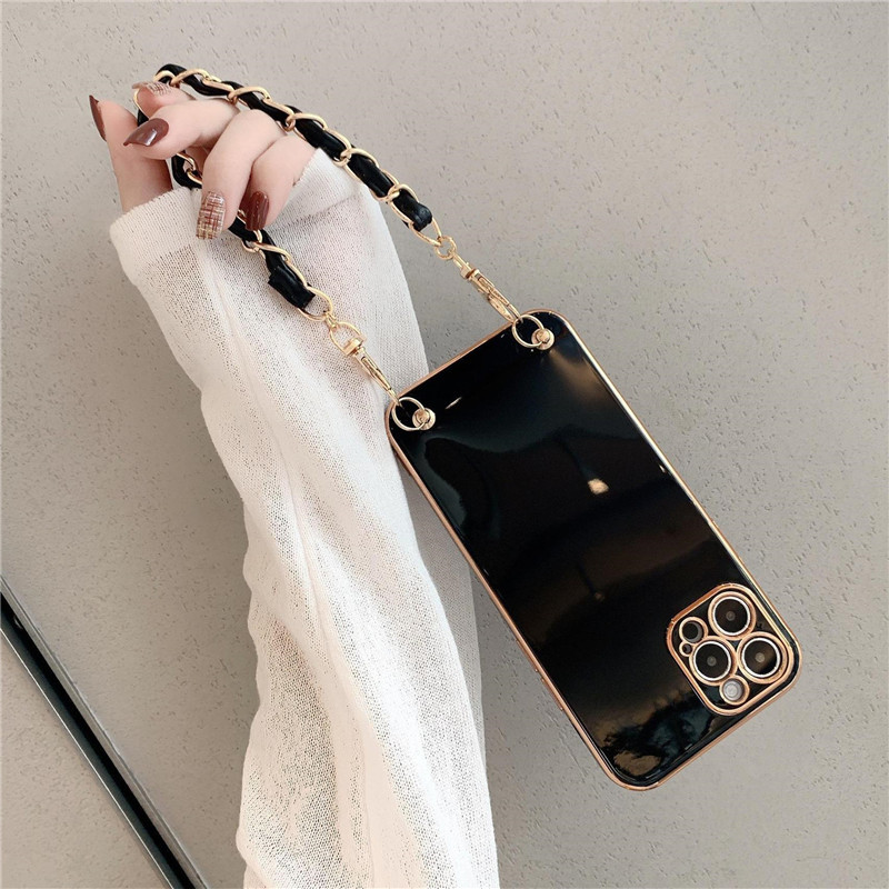 Phone Case For Huawei P40 Lite p30pro p20 Y9 2019 Y9S Y9A Y7S P smart Luxury Handbag Chain Bracelet Plating Soft Silicon