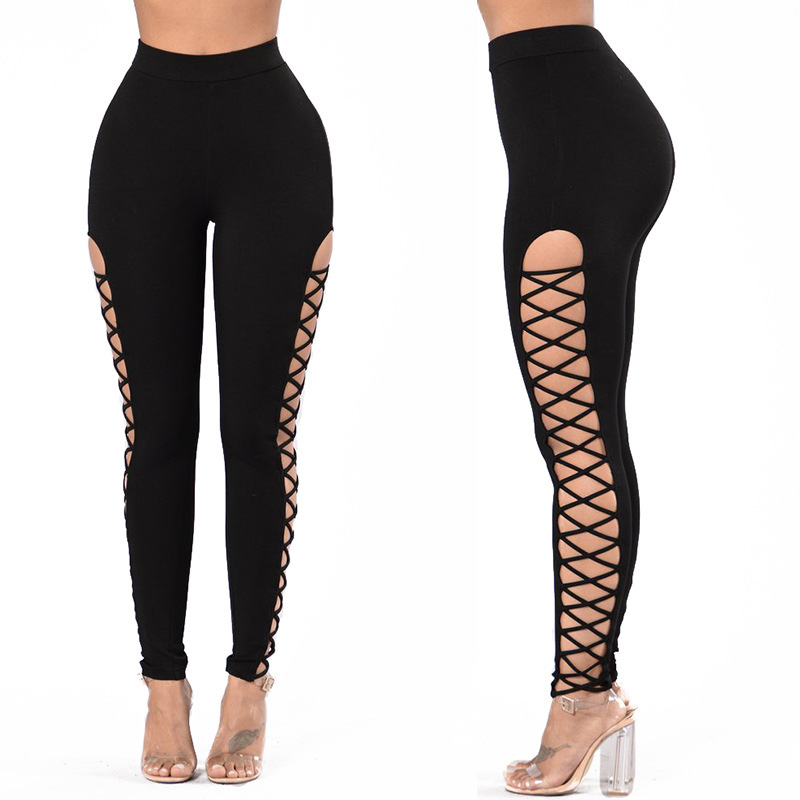 Women's leggings Side cross leggings Leggings leggings