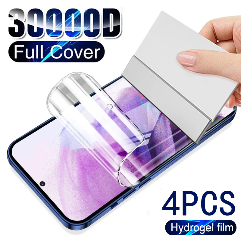 4Pcs Hydrogel Film For Samsung Galaxy S23 S22 S21 S20 Note20 Ultra Screen Protector for Samsung S10 S9 S8 Note10 Plus Note8 Note9 Not Glass